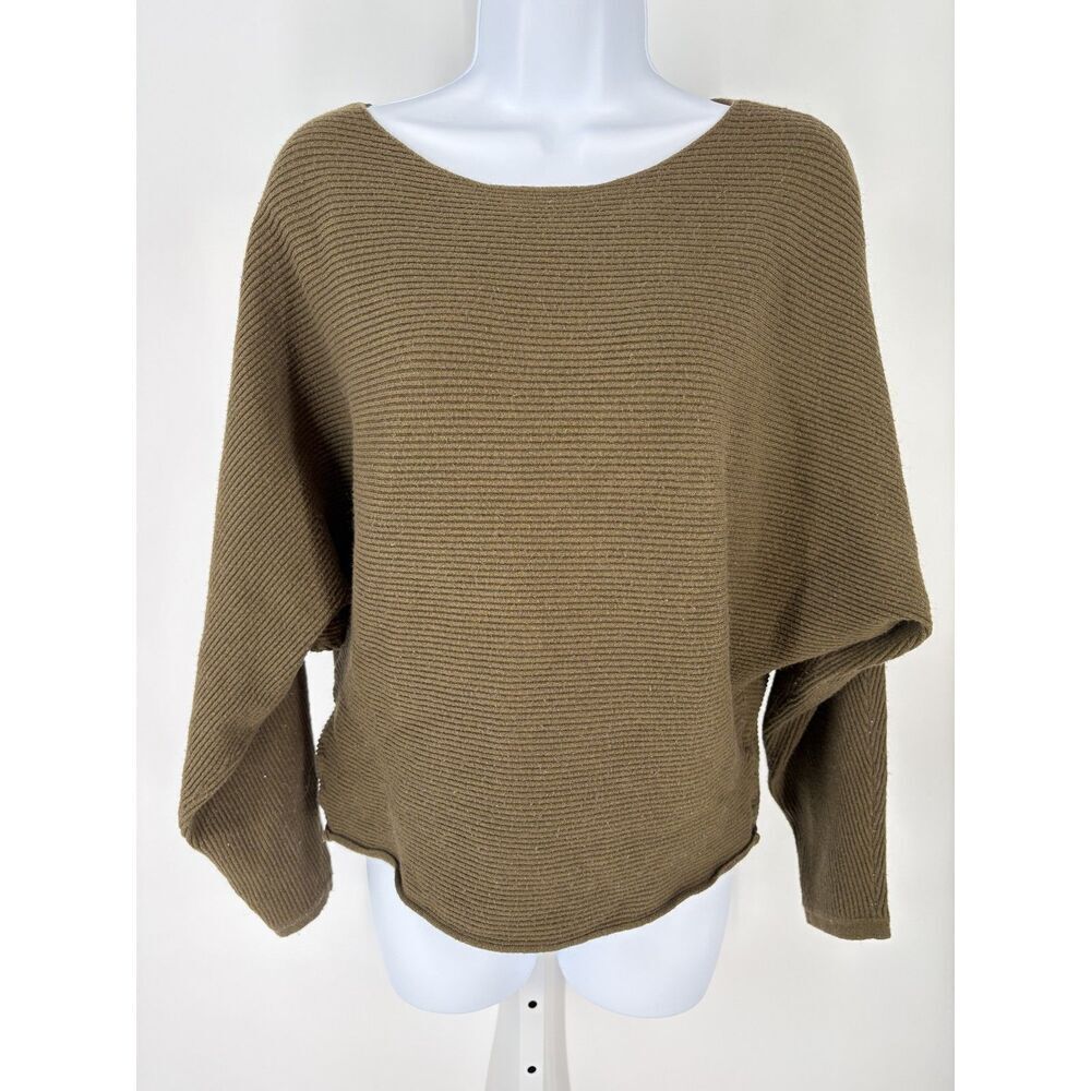 Abercrombie & Fitch Taupe Ribbed Knit Dolman Sleeve Sweater/ Oversized Pullover
